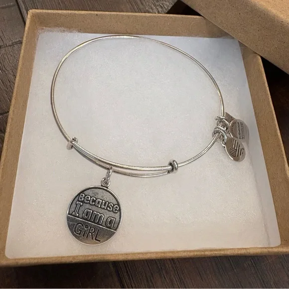 Alex and Ani ‘Because I Am A Girl’ Charm Expandable Bracelet - Picture 3 of 4